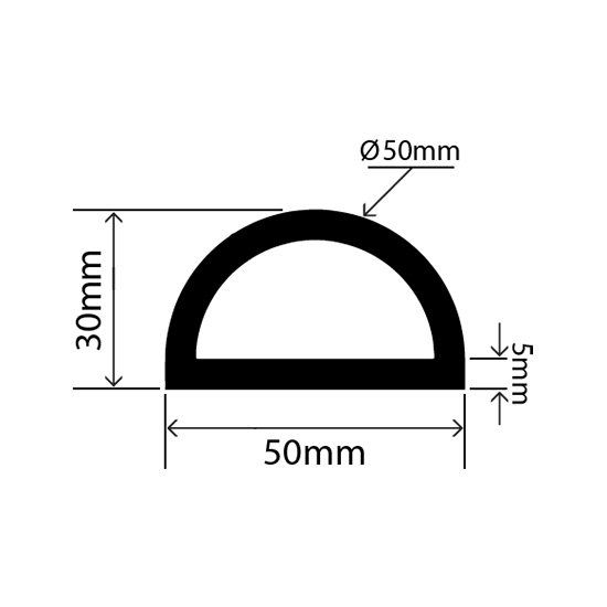 RC-094 - Compact TPE DD Fender - 50mm x 30mm