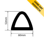 RC-1322 - Hollow TPE Delta D Fender - 60mm x 52mm
