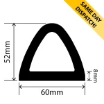 RC-1322 - TPE Delta D Fender - 60mm x 52mm - Available for same day dispatch