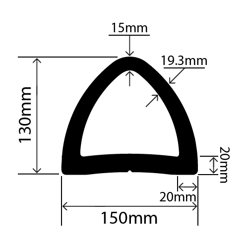 RC-3394 - TPE Delta D Fender – 150mm x 130mm