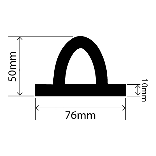 RC-895 - TPE Delta D Fender - 76mm x 50mm