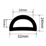 RC-P050 - Hollow PVC DD Fender - 32mm x 24mm