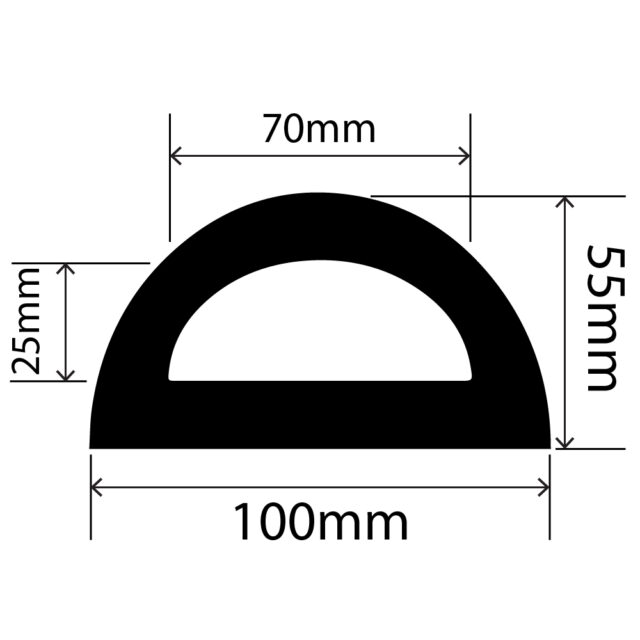 RC-P2379 - Hollow PVC DD Fender - 100mm x 55mm