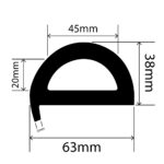 Hollow PVC DD Fender - 63mm x 38mm x 9mm Lip