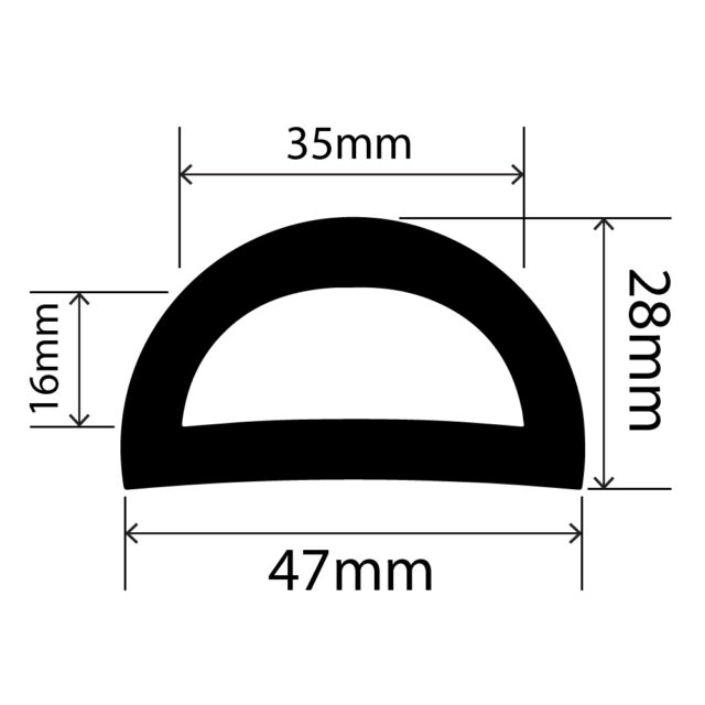 RC-P49 - Hollow PVC DD Fender - 47mm x 28mm