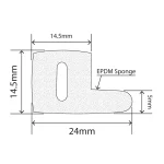 RC-S107 - EPDM Sponge Bonnet Seal - 24mm x 14.5mm