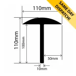 RC01110-110110 - Weighbridge Rubber Profile - 110mm x 110mm - Available for same day dispatch