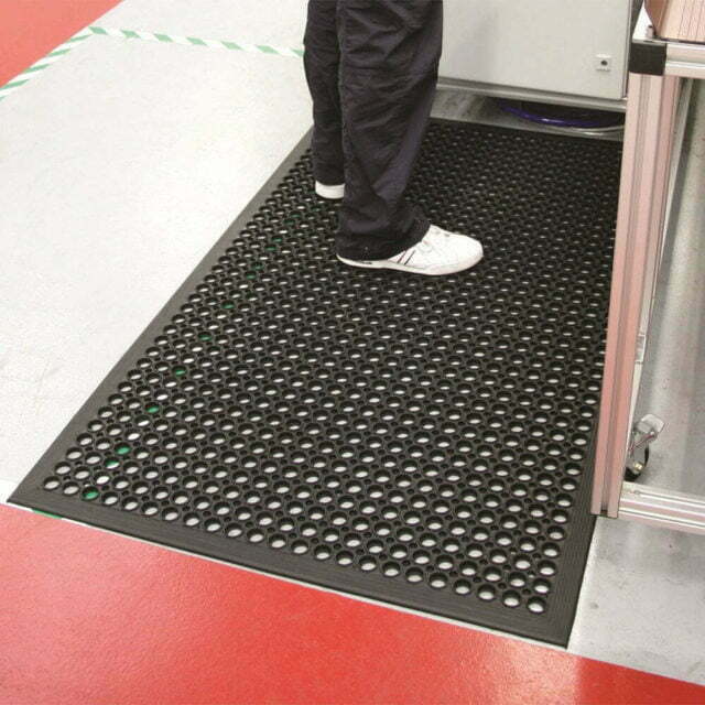 Workstation Rubber Matting - Installed