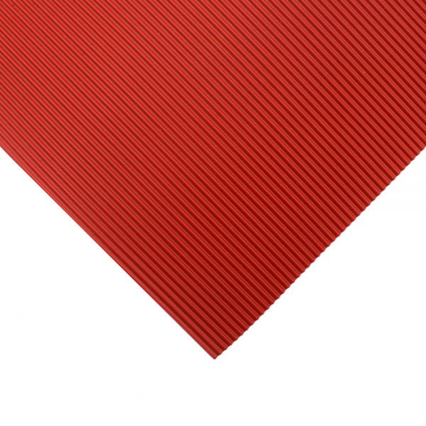 RC04164 - FlexiLine Fine Ribbed PVC Matting - Red