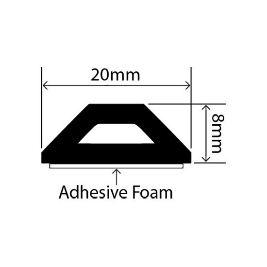 RC464 - Hollow TPE DD Fender - 20mm x 8mm