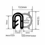 RCDS13.5X12.5L - Self Grip Door Seal - 13.5mm x 12.5mm