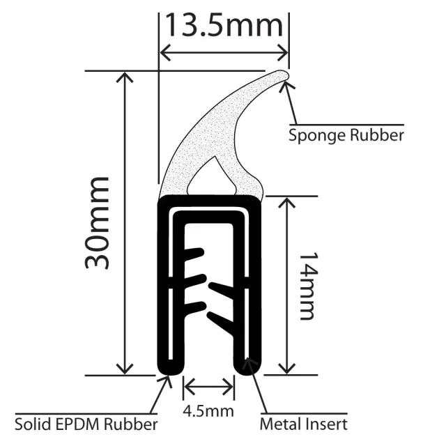 RCTS13.5X30L -Self-Grip Top Seal - 13.5mm x 30mm