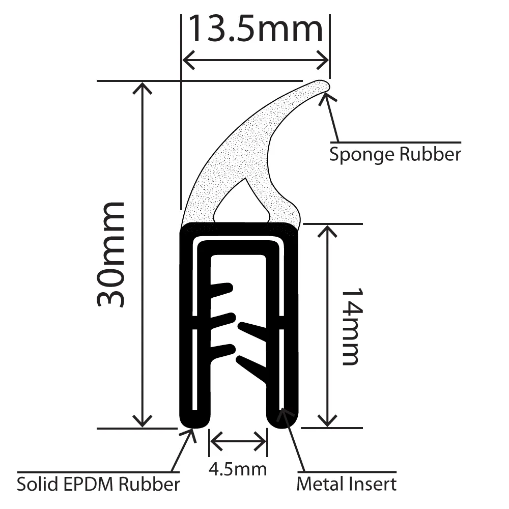 RCTS13.5X30L -Self-Grip Top Seal - 13.5mm x 30mm
