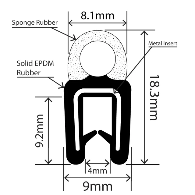 RCTS9X18.3L - Self-Grip Top Seal - 9mm x 18.3mm
