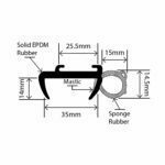 RCWS-32 - Caravan Window Seal - 50mm x 14.5mm