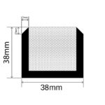 RUBBAHATCH-38-38 Hatch Seal - 38mm x 38mm