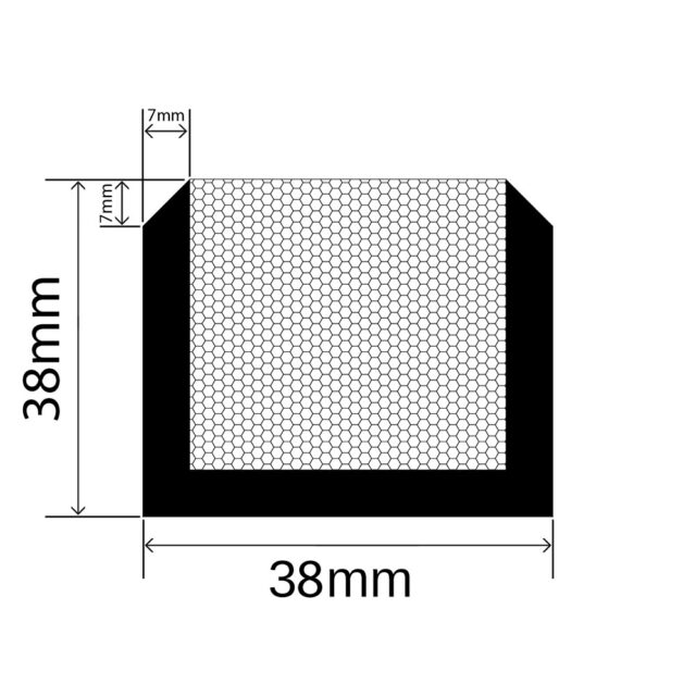 RUBBAHATCH-38-38 Hatch Seal - 38mm x 38mm