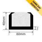 RUBBAHATCH-60-40 - RubbaHatch Watertight Seal - 60mm x 40mm - Available for same day dispatch