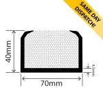 RubbaHatch Composite EPDM Hatch Seal - 70mm x 40mm - Available for same day dispatch