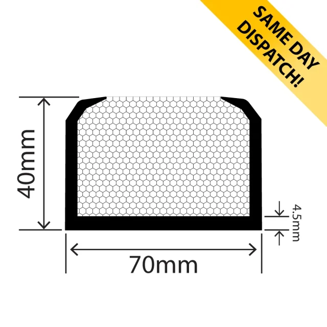 RubbaHatch Composite EPDM Hatch Seal - 70mm x 40mm - Available for same day dispatch