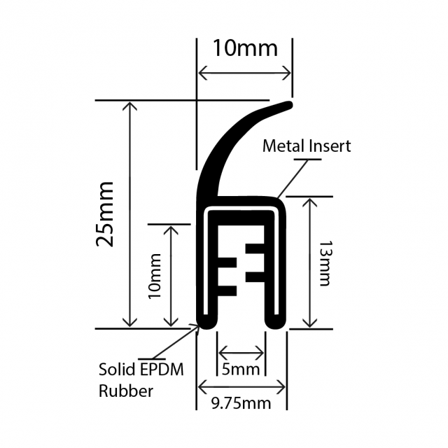 RCTS10X25L - Self Grip Top Seal - 10mm x 25mm