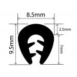 RC024 - TPE U Channel - 8.5mm x 9.5mm