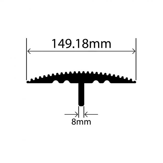 RC01110-149 - Weighbridge Rubber T Section – 149mm Width