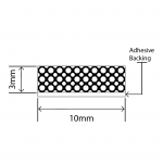 neoprene sponge strip 10mm x 3mm
