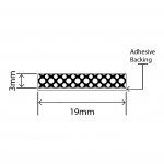 neoprene sponge strip 19mm x 3mm