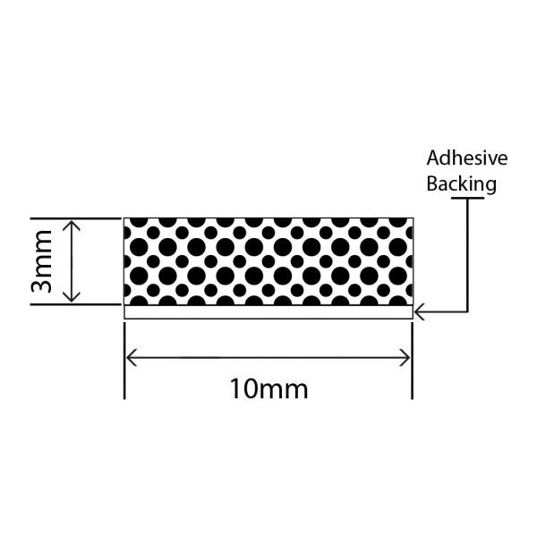 Polyethylene Sponge Strip 10mm x 3mm polyethylene sponge strip 10mm x 3mm