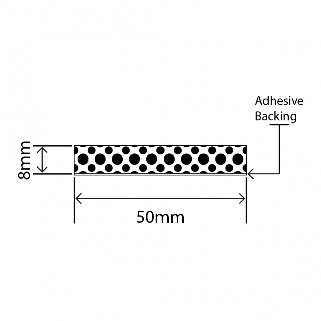 polyethylene sponge strip 50mm x 8mm