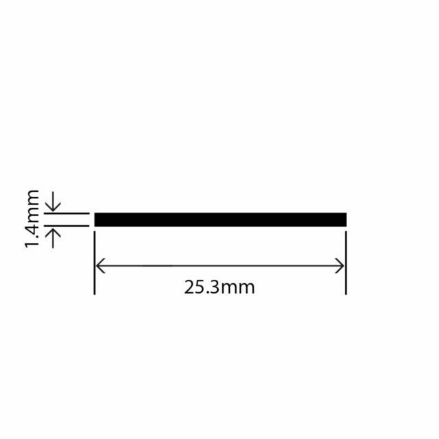 RCWS-27 - PVC Filler Strip - 25.3mm x 1.4mm