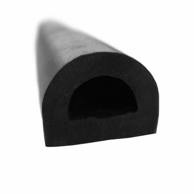 RC0801-50 - Rubber D Fender - 50mm x 30mm