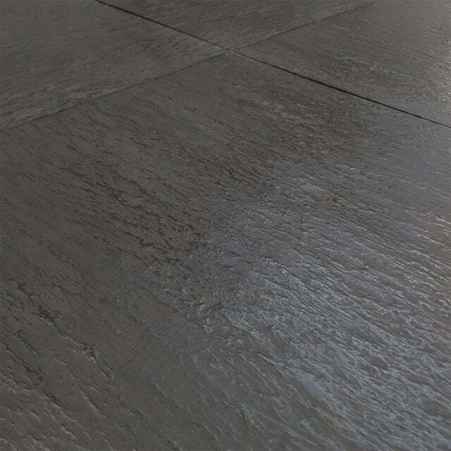 Slate Effect Rubber Tiles - Black