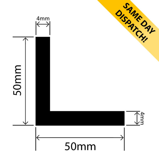 RC2426 - Rubber TPE L Profile - 50mm x 50mm - Same Day Dispatch