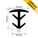RCES1439 - TPE Expansion Seal - 35mm x 35mm - Same Day Dispatch