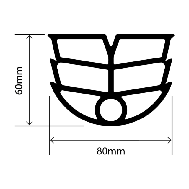 RCES1861 - TPE Expansion Seal - 80mm x 60mm