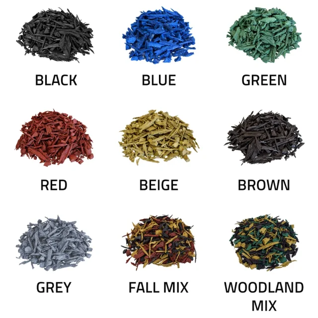 RubbaMulch Rubber Mulch - Colour Chart