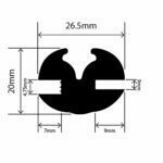 RC-I1251 - Claytonrite Weatherstrip Glazing Seal - 26.5mm x 20mm