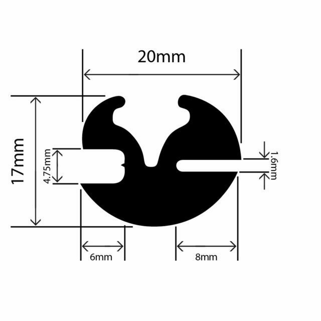 RC-I634 - Claytonrite Weatherstrip Seal - 20mm x 17mm