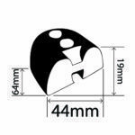 RC-103-ES - Rubber B Fender End Stop – 44mm x 19mm