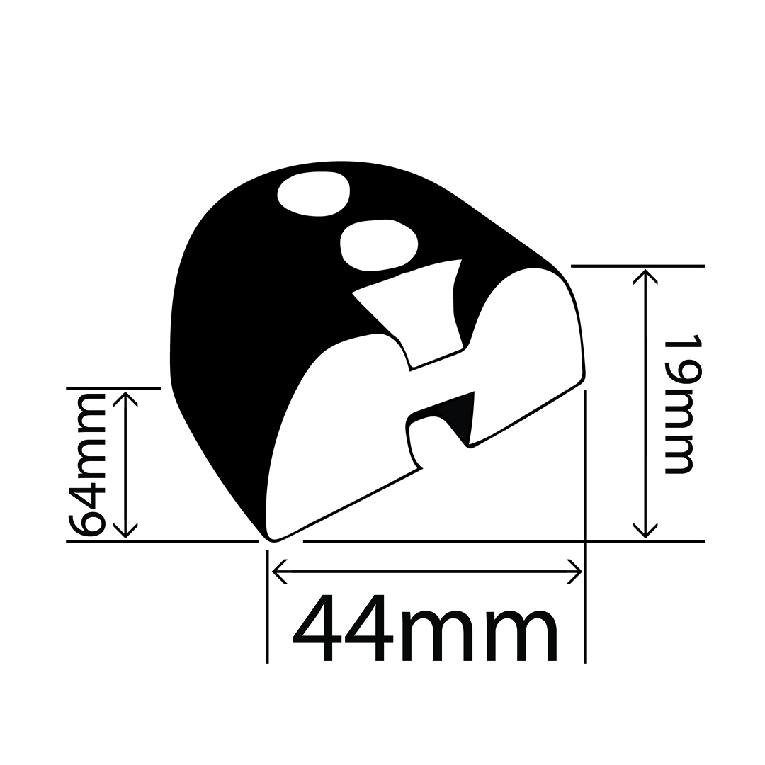 RC-103-ES - Rubber B Fender End Stop – 44mm x 19mm