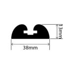 RC-103A - Rubber B Fender - 38mm x 13mm