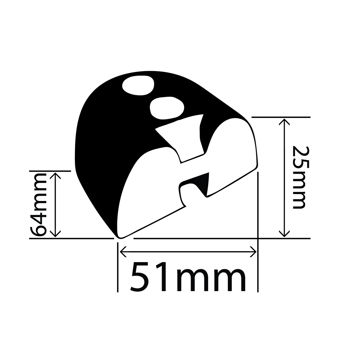 RC-104-ES - Rubber B Fender End Stop – 51mm x 25mm