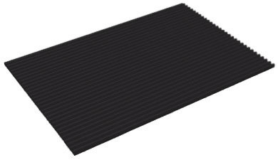 RC04164 - FlexiLine Fine Ribbed PVC Matting - Black