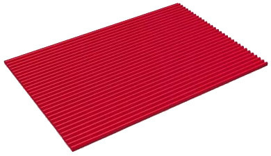 RC04164 - FlexiLine Fine Ribbed PVC Matting - Red