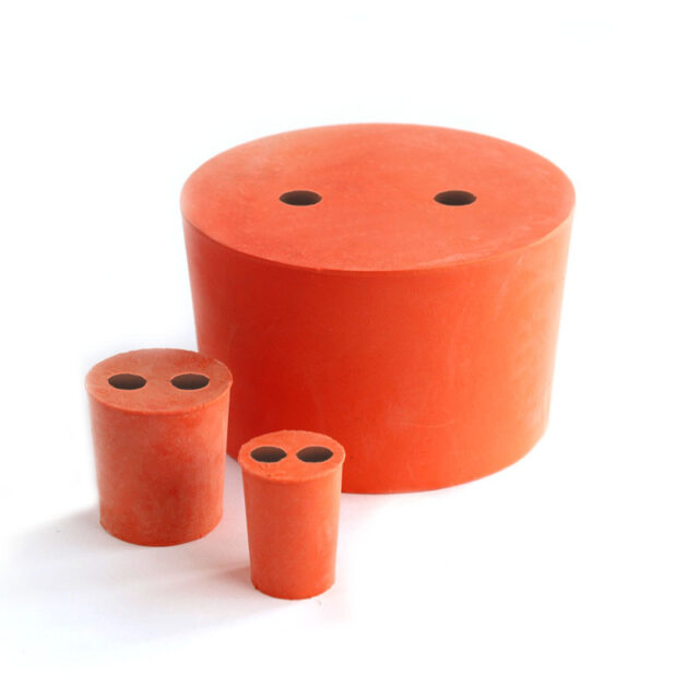 RC1109-2H - Natural Red Rubber Bungs - 2 Holes