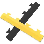 RC04182 - Diamond Top Interlocking PVC Matting Edges - Black and Yellow