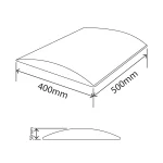 RC10113 - Speed Bump Kit - 50mm (10mph) - Dimensional drawing