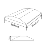 RC10114 - Speed Bump Kit - 75mm (5mph) - Dimensional drawing